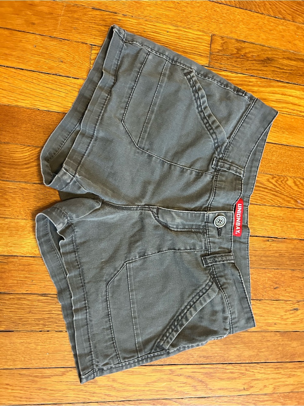 UNIONBAY Women's Olive Gray Casual Jean Shorts